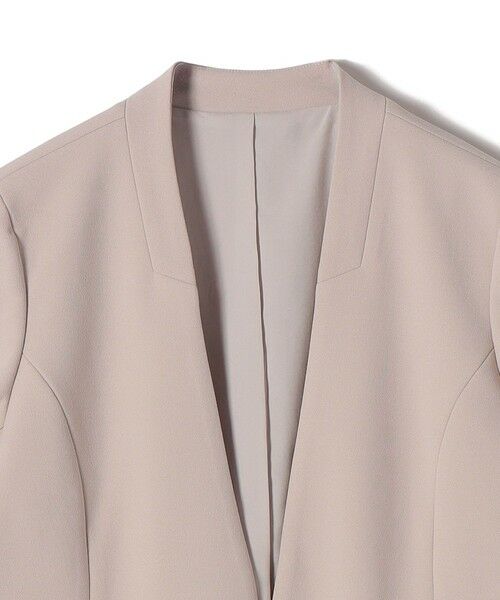 SHIPS / シップス ノーカラージャケット | 《一部追加予約》SHIPS Colors:ストレッチ ジョーゼット Vカラー ジャケット3 ◆ | 詳細15