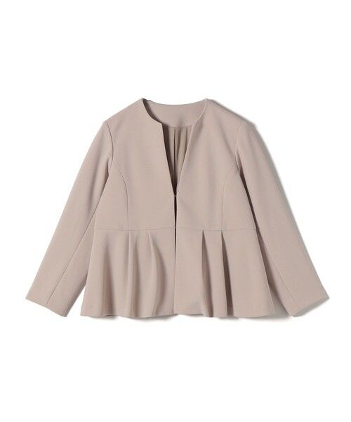 SHIPS / シップス ノーカラージャケット | 《一部追加予約》SHIPS Colors:ストレッチ ジョーゼット ペプラム ジャケット◆ | 詳細8