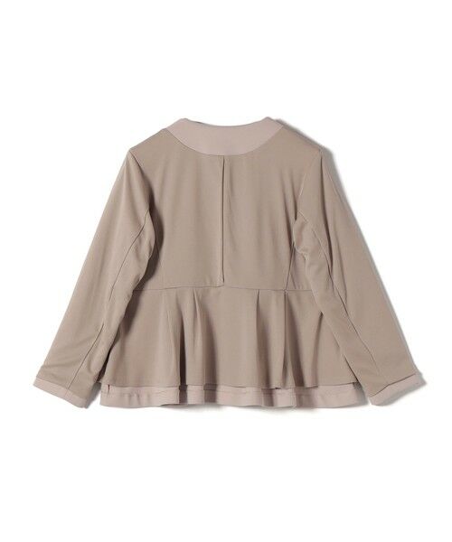 SHIPS / シップス ノーカラージャケット | 《一部追加予約》SHIPS Colors:ストレッチ ジョーゼット ペプラム ジャケット◆ | 詳細11