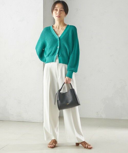 SHIPS / シップス ショルダーバッグ | MILOS: リボン パーテーション レザー トート S | 詳細25