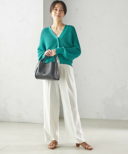 SHIPS / シップス ショルダーバッグ | MILOS: リボン パーテーション レザー トート S | 詳細26