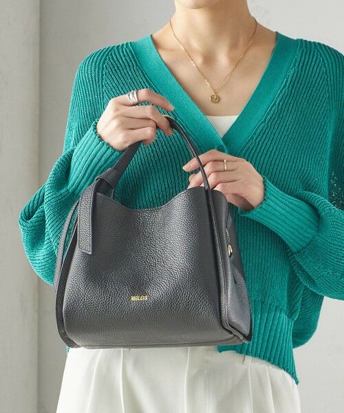 SHIPS / シップス ショルダーバッグ | MILOS: リボン パーテーション レザー トート S | 詳細16