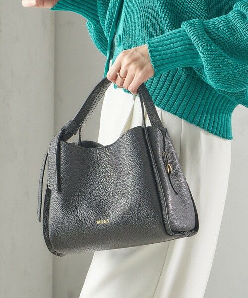 SHIPS / シップス ショルダーバッグ | MILOS: リボン パーテーション レザー トート S | 詳細18