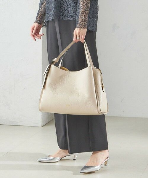 SHIPS / シップス トートバッグ | MILOS: A4 リボン パーテーション レザー トート M | 詳細10