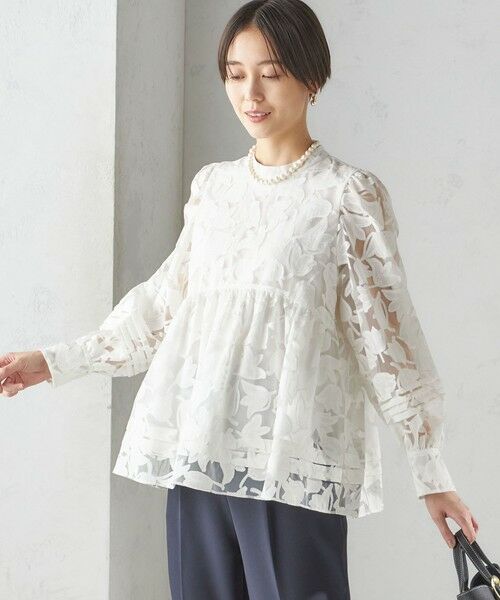 SHIPS / シップス シャツ・ブラウス | 〈手洗い可能〉IPEKER オパール加工 ウエスト 切替え ブラウス | 詳細9