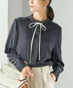 SHIPS / シップス シャツ・ブラウス | 〈手洗い可能〉ハンマー サテン ピンタック ブラウス