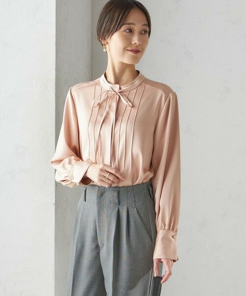 SHIPS / シップス シャツ・ブラウス | 〈手洗い可能〉ハンマー サテン ピンタック ブラウス | 詳細16