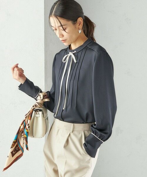 SHIPS / シップス シャツ・ブラウス | 〈手洗い可能〉ハンマー サテン ピンタック ブラウス | 詳細30