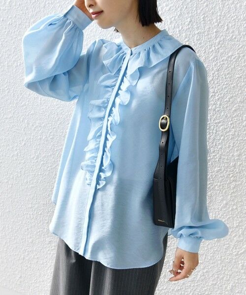 SHIPS / シップス シャツ・ブラウス | 〈手洗い可能〉エアリー フロント フリル デザイン ブラウス | 詳細19