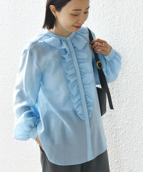 SHIPS / シップス シャツ・ブラウス | 〈手洗い可能〉エアリー フロント フリル デザイン ブラウス | 詳細21