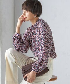 SHIPS / シップス シャツ・ブラウス | 〈手洗い可能〉ネック ギャザー プリント 長袖 ブラウス 2