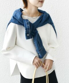 SHIPS / シップス スウェット | 〈洗濯機可能〉ダンボール ラウンドヘム プルオーバー