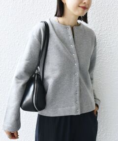 SHIPS / シップス カーディガン・ボレロ | 〈手洗い可能〉ラメ 裏毛 スナップボタン カーディガン