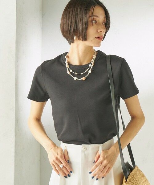 SHIPS / シップス Tシャツ | 《一部追加予約》オーガニック コットン スムース TEE（ブラック）