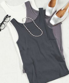 SHIPS / シップス タンクトップ | 《一部追加予約》オーガニック コットン 2WAY リブ タンクトップ