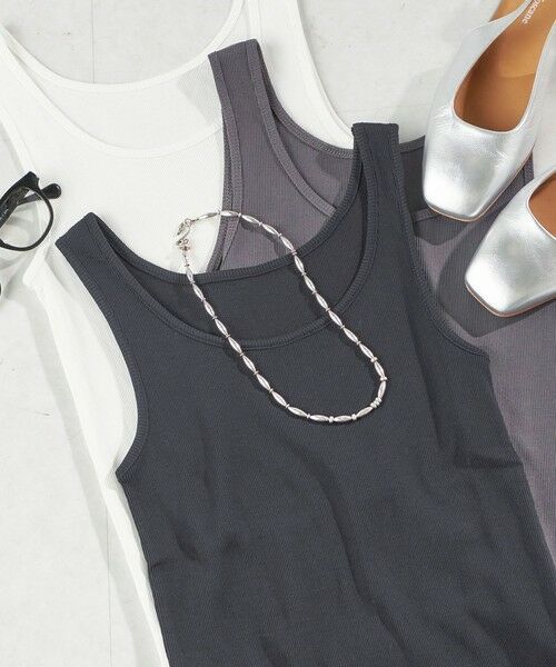 SHIPS / シップス タンクトップ | 《一部追加予約》オーガニック コットン 2WAY リブ タンクトップ | 詳細13