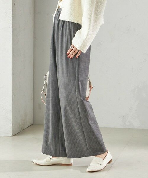 SHIPS / シップス その他パンツ | 〈手洗い可能〉ストライプ 細ゴム ワイド ドロスト パンツ | 詳細15