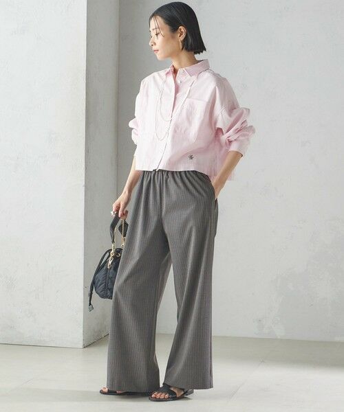 SHIPS / シップス その他パンツ | 〈手洗い可能〉ストライプ 細ゴム ワイド ドロスト パンツ | 詳細16