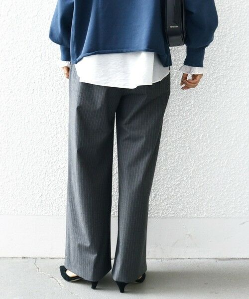 SHIPS / シップス その他パンツ | 〈手洗い可能〉ストライプ 細ゴム ワイド ドロスト パンツ | 詳細26