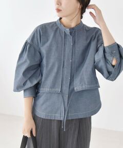 SHIPS / シップス シャツ・ブラウス | quaranciel:〈洗濯機可能〉シャンブレー ドローコード ヨーク シャツ ブラウス