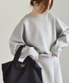 《予約》quaranciel:〈洗濯機可能〉ポンチ ドロップショルダー バックジップ スウェット