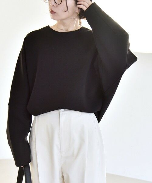 SHIPS / シップス スウェット | quaranciel:〈洗濯機可能〉ポンチ バックジップ ドルマン プルオーバー | 詳細15