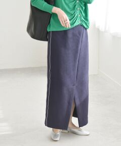 SHIPS / シップス ロング・マキシ丈スカート | quaranciel:〈洗濯機可能〉ポンチ サイドライン スリット タイト スカート