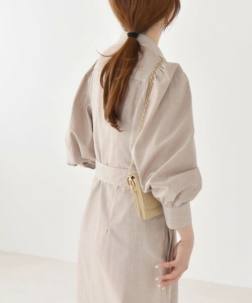 SHIPS / シップス ロング・マキシ丈ワンピース | quaranciel:〈洗濯機可能〉シャンブレー パフ ロング シャツ ワンピース | 詳細7