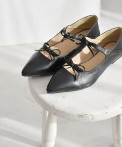 SHIPS / シップス フラットシューズ | quaranciel: リボン ポインテッド トゥ フラット シューズ