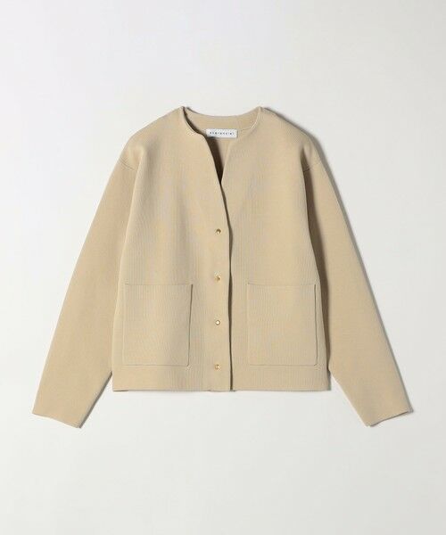 SHIPS / シップス ノーカラージャケット | quaranciel:〈手洗い可能〉ノーカラー ポケット ニット ジャケット | 詳細9