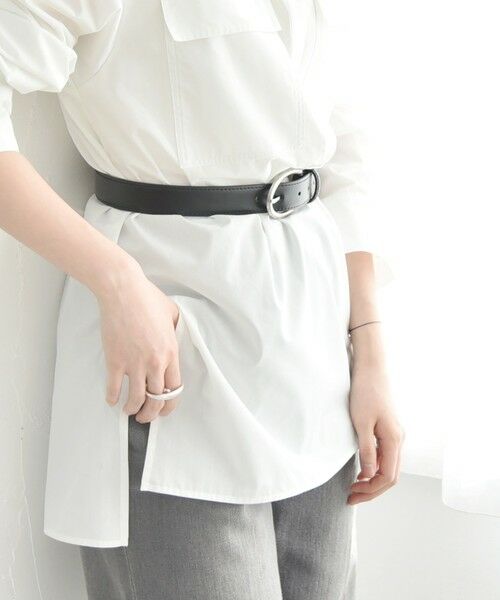 SHIPS / シップス ベルト・サスペンダー | quaranciel: オーバル バックル ステッチ レザー ベルト | 詳細9
