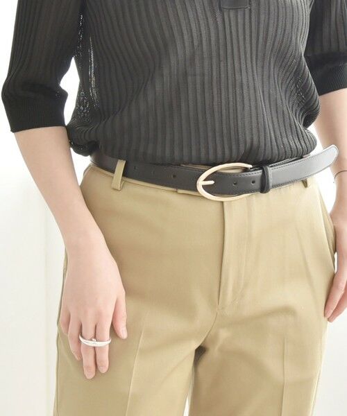 SHIPS / シップス ベルト・サスペンダー | quaranciel: オーバル バックル ステッチ レザー ベルト | 詳細11