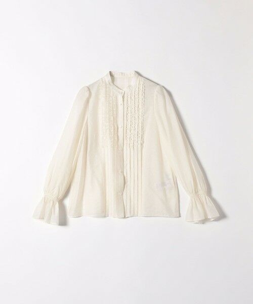 SHIPS / シップス シャツ・ブラウス | 《予約》SHIPS any:〈手洗い可能〉シアー フリル バンドカラー シャツ ブラウス | 詳細9