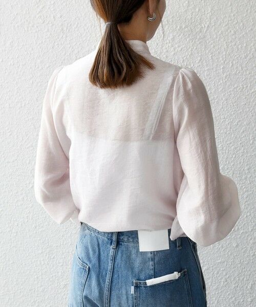 SHIPS / シップス シャツ・ブラウス | 《予約》SHIPS any:〈手洗い可能〉シアー フリル バンドカラー シャツ ブラウス | 詳細17