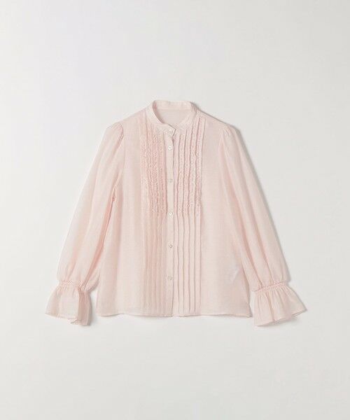 SHIPS / シップス シャツ・ブラウス | 《予約》SHIPS any:〈手洗い可能〉シアー フリル バンドカラー シャツ ブラウス | 詳細21