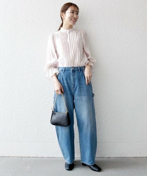 SHIPS / シップス シャツ・ブラウス | 《予約》SHIPS any:〈手洗い可能〉シアー フリル バンドカラー シャツ ブラウス | 詳細11