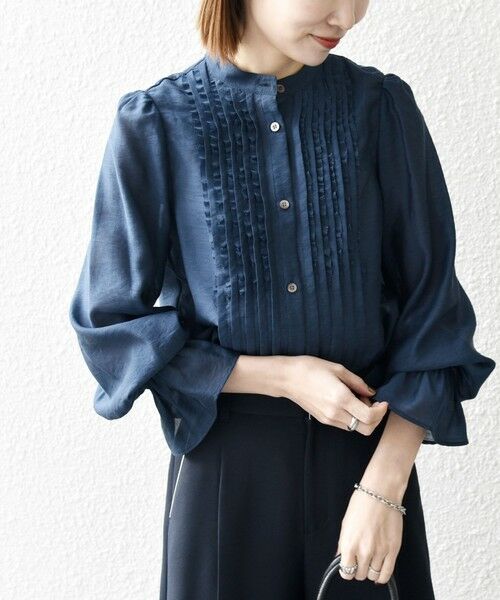 SHIPS / シップス シャツ・ブラウス | 《予約》SHIPS any:〈手洗い可能〉シアー フリル バンドカラー シャツ ブラウス | 詳細27