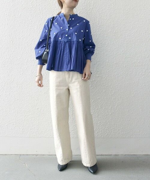 SHIPS / シップス シャツ・ブラウス | SHIPS any:〈洗濯機可能〉フラワー モチーフ ペプラム ギャザー シャツ ブラウス | 詳細26