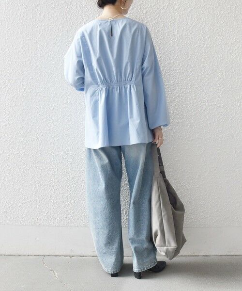 SHIPS / シップス シャツ・ブラウス | 《一部追加予約》SHIPS any:〈洗濯機可能〉REPREVE ギャザー パフシャツ ブラウス | 詳細24