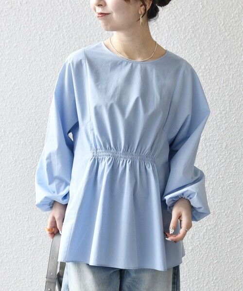 SHIPS / シップス シャツ・ブラウス | 《一部追加予約》SHIPS any:〈洗濯機可能〉REPREVE ギャザー パフシャツ ブラウス | 詳細25