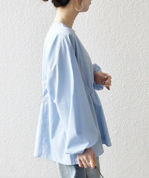 SHIPS / シップス シャツ・ブラウス | 《一部追加予約》SHIPS any:〈洗濯機可能〉REPREVE ギャザー パフシャツ ブラウス | 詳細30