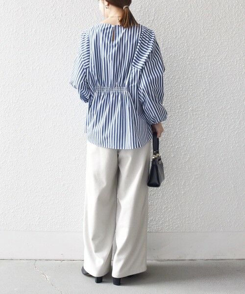 SHIPS / シップス シャツ・ブラウス | 《一部追加予約》SHIPS any:〈洗濯機可能〉REPREVE ギャザー パフシャツ ブラウス | 詳細30