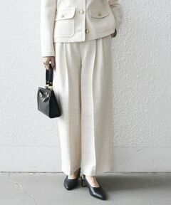 SHIPS / シップス その他パンツ | SHIPS any: ツイード タック セミワイド パンツ［NAVY BLUE］