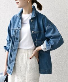 《予約》SHIPS any:〈洗濯機可能〉ルーズ デニム ジャケット［SHIPS any DENIM］