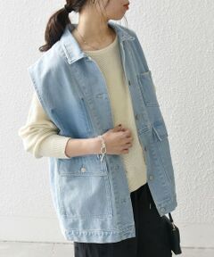 《予約》SHIPS any:〈洗濯機可能〉デニム ベスト［SHIPS any DENIM］