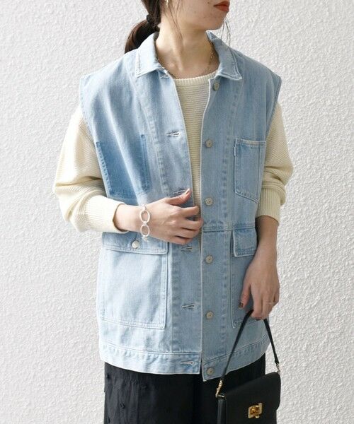 SHIPS for women / シップスウィメン ベスト | 《予約》SHIPS any:〈洗濯機可能〉デニム ベスト［SHIPS any DENIM］ | 詳細5