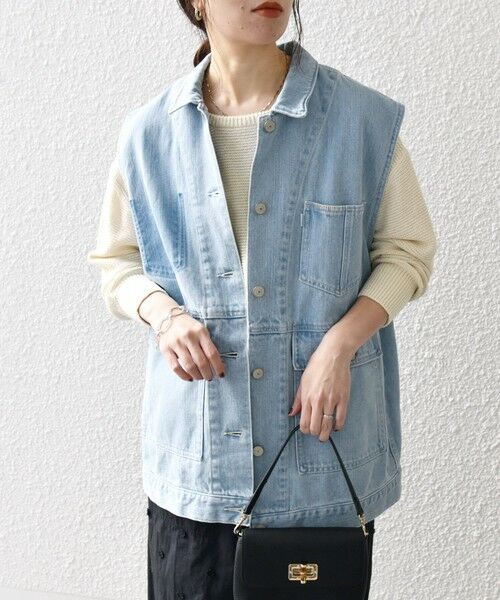 SHIPS for women / シップスウィメン ベスト | 《予約》SHIPS any:〈洗濯機可能〉デニム ベスト［SHIPS any DENIM］ | 詳細6