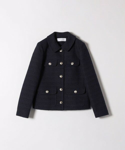 SHIPS for women / シップスウィメン その他アウター | 《予約》SHIPS any: ツイード シングル ポケット ジャケット［NAVY BLUE］ | 詳細19