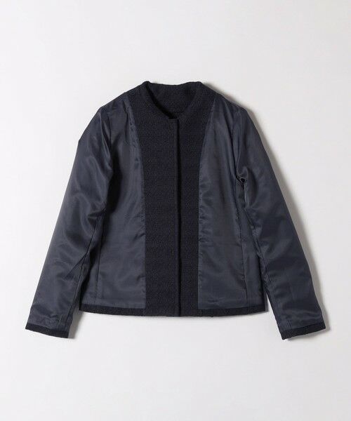 SHIPS for women / シップスウィメン その他アウター | 《予約》SHIPS any: ツイード シングル ポケット ジャケット［NAVY BLUE］ | 詳細24