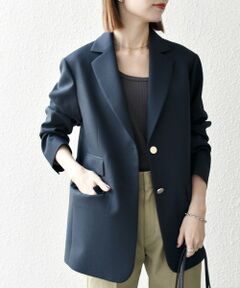 《予約》SHIPS any: オックス シングル テーラード ブレザー ジャケット［NAVY BLUE］